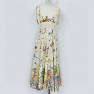 Unbranded White Cartoon Sundress